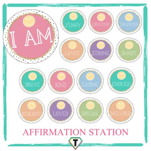 Affirmation Station- The Teacher Hero- Life saving digital teacher resources for the classroom! Instant download.