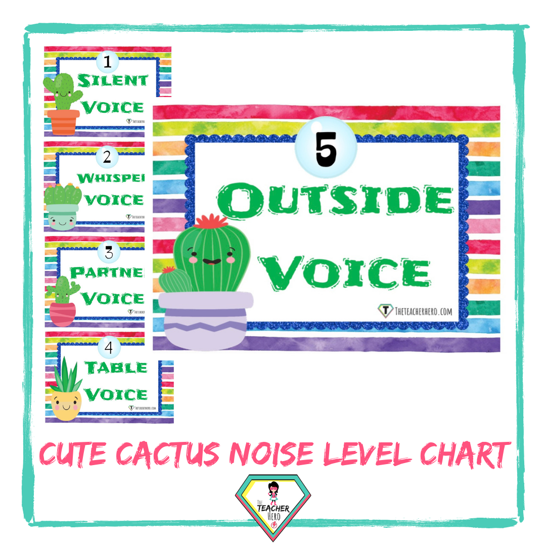 Cute Cactus Behaviour Chart - The Teacher Hero