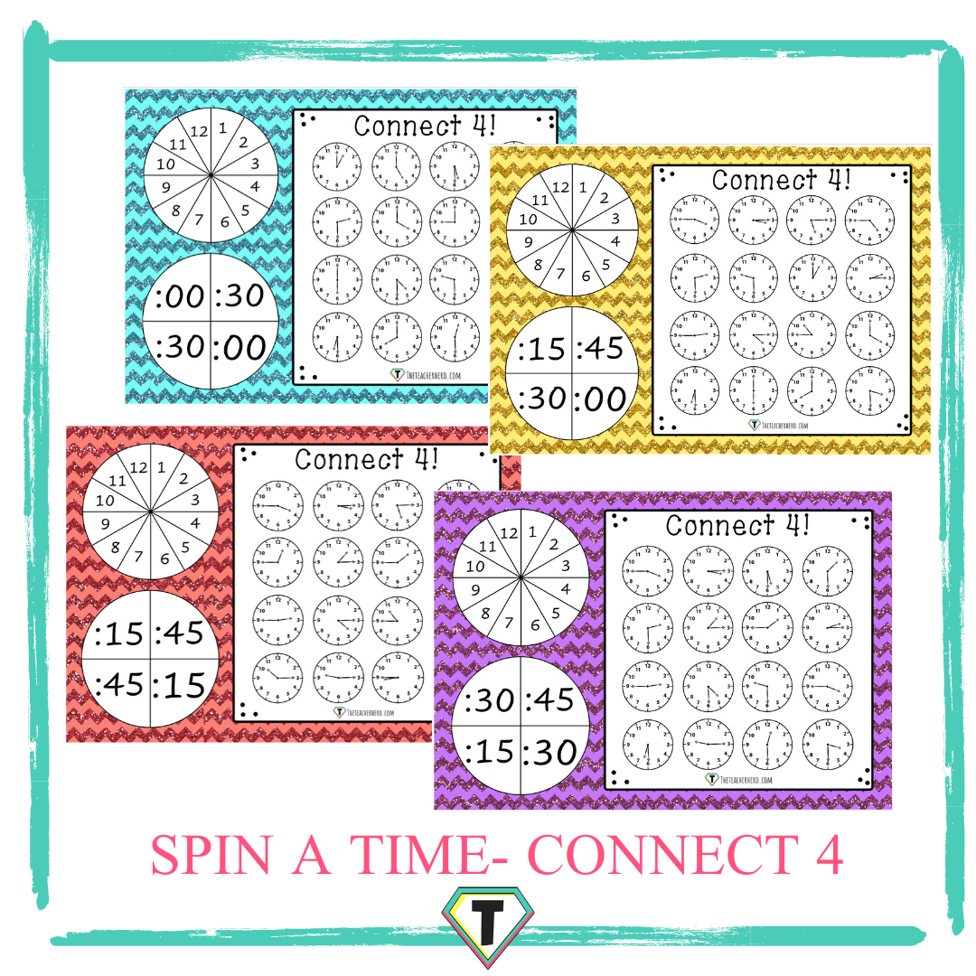 Time Game: Spin a time, connect 4! - The Teacher Hero