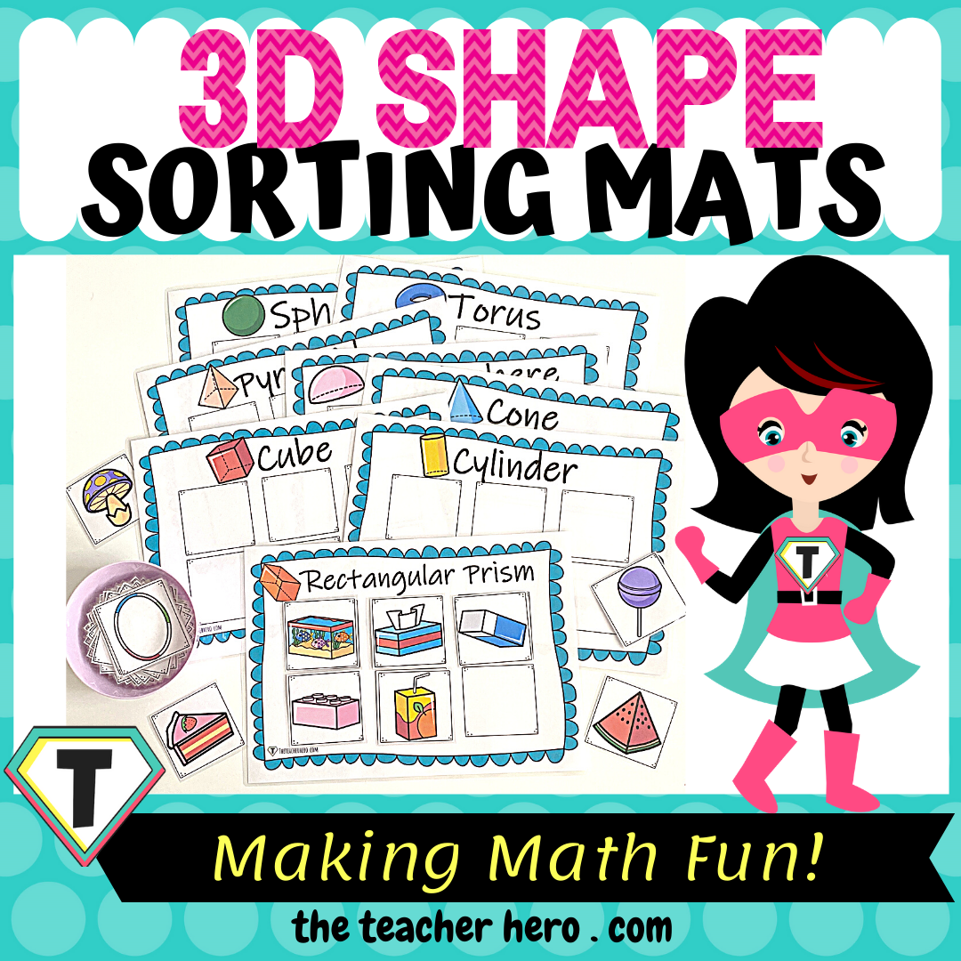 3D Shapes Sorting Activity Mats- Download and print