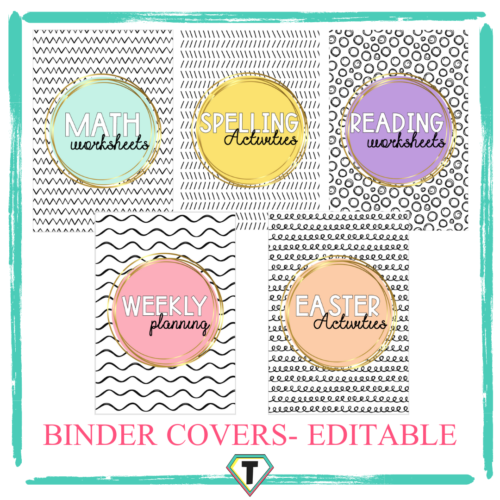 Binder Covers Editable - The teacher hero- Life saving digital teacher resources for the classroom! Instant download.