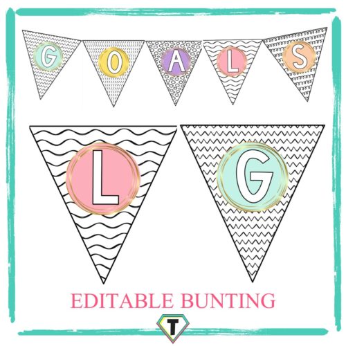 Editable Bunting- The teacher hero- Life saving digital teacher resources for the classroom! Instant download.