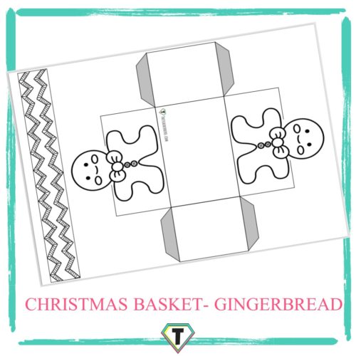 Christmas basket craft (gingerbread man) - The Teacher Hero- Life saving digital teacher resources for the classroom! Instant download.