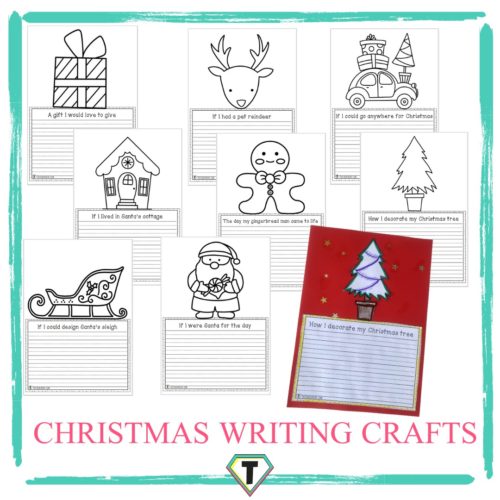 Christmas Writing Crafts- The Teacher Hero- Life saving digital teacher resources for the classroom! Instant download.