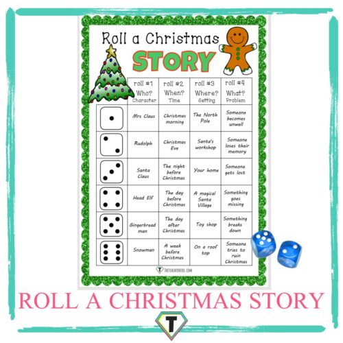 Roll a Christmas Story - The Teacher Hero- Life saving digital teacher resources for the classroom! Instant download.