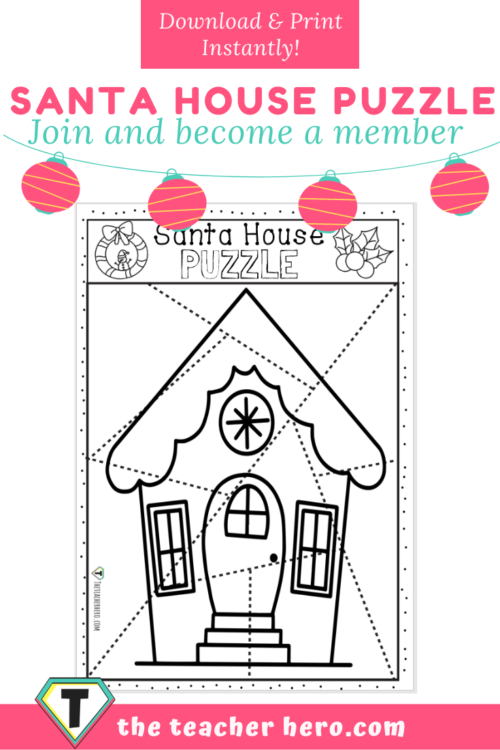 Santa House Puzzle - The Teacher Hero