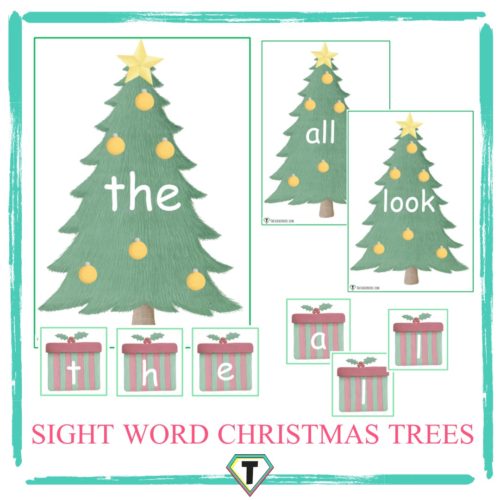 Sight word Christmas trees- The Teacher Hero- Life saving digital teacher resources for the classroom! Instant download.