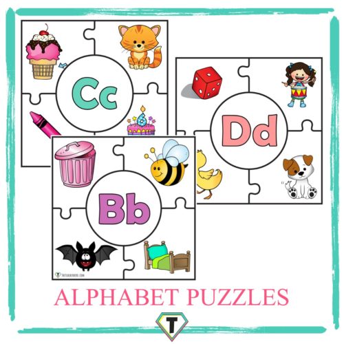 Alphabet puzzles - The Teacher Hero- Life saving digital teacher resources for the classroom! Instant download.