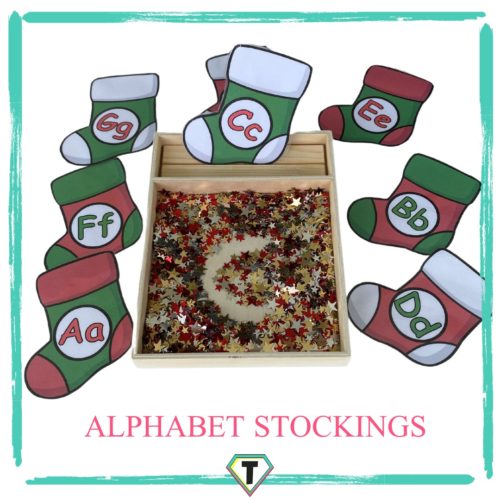 Christmas Alphabet Stockings- The Teacher Hero- Life saving digital teacher resources for the classroom! Instant download.