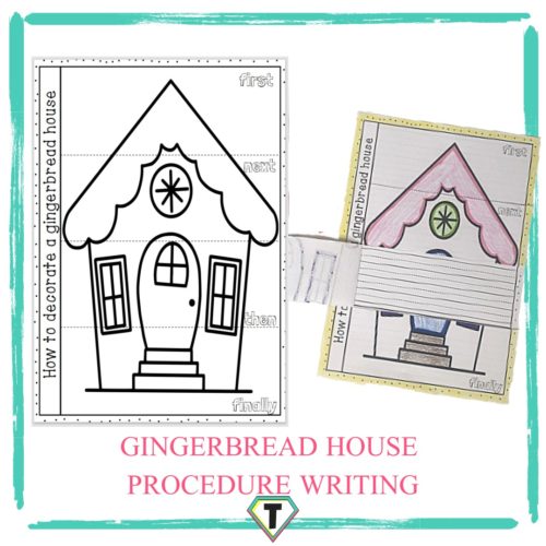 Christmas procedure writing: Gingerbread house- The Teacher Hero- Life saving digital teacher resources for the classroom! Instant download.