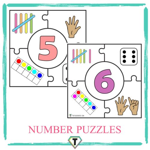 Number puzzles - The Teacher Hero- Life saving digital teacher resources for the classroom! Instant download.