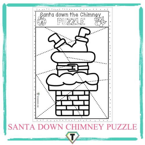 Stuck Santa Puzzle - The Teacher Hero- Life saving digital teacher resources for the classroom! Instant download.