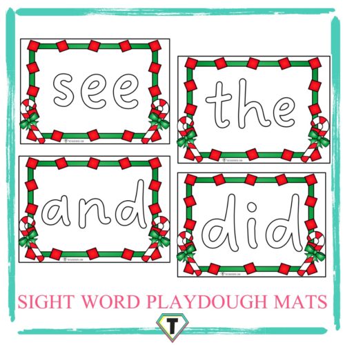 Christmas sight word playdough mats - The Teacher Hero- Life saving digital teacher resources for the classroom! Instant download.