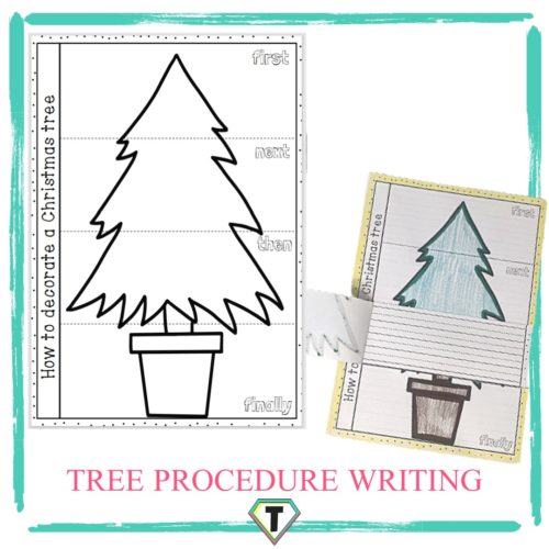 Christmas procedure writing: tree- The Teacher Hero- Life saving digital teacher resources for the classroom! Instant download.