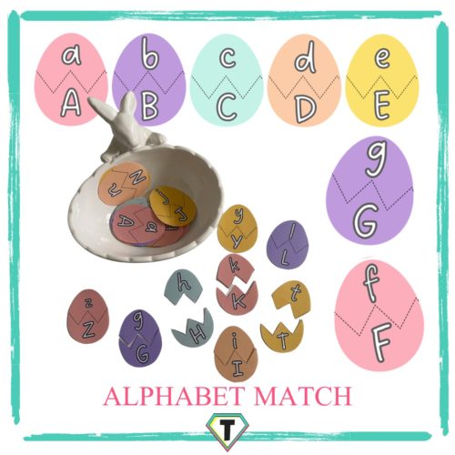 Easter Egg Alphabet Match- The Teacher Hero- Life saving digital teacher resources for the classroom! Instant download.