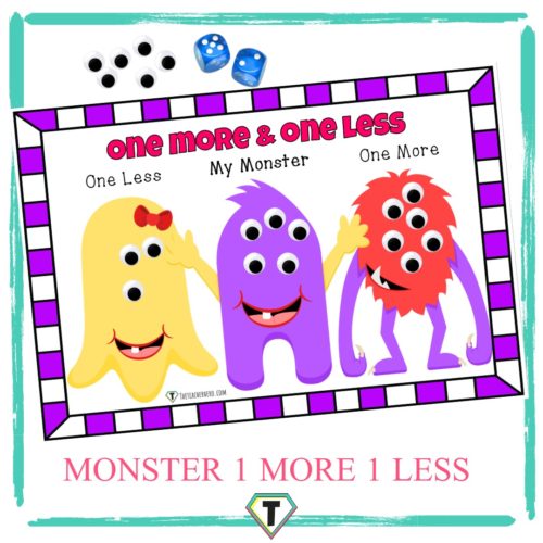 One more one less monsters- The Teacher Hero- Life saving digital teacher resources for the classroom! Instant download.