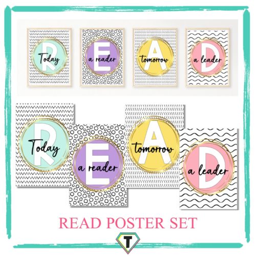 READ posters- The Teacher Hero- Life saving digital teacher resources for the classroom! Instant download.