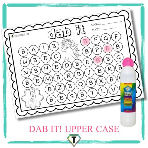 Alphabet Dab it upper case- The Teacher Hero- Life saving digital teacher resources for the classroom! Instant download.