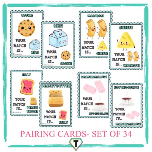 Pairing Cards-The Teacher Hero- Life saving digital teacher resources for the classroom! Instant download.