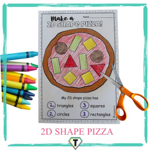 2D shape pizza -The Teacher Hero- Life saving digital teacher resources for the classroom! Instant download.