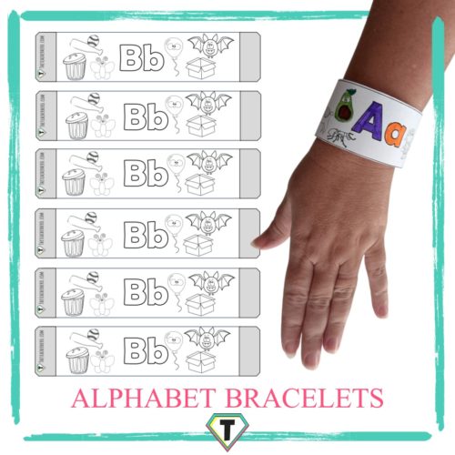 Alphabet Bracelets -The Teacher Hero- Life saving digital teacher resources for the classroom! Instant download.