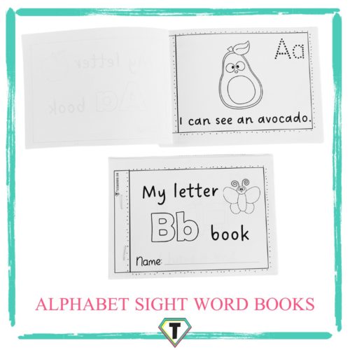 Alphabet Sight Word Books-The Teacher Hero- Life saving digital teacher resources for the classroom! Instant download.