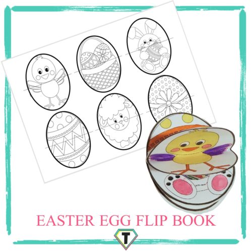 Easter Craft Flip book-The Teacher Hero- Life saving digital teacher resources for the classroom! Instant download.