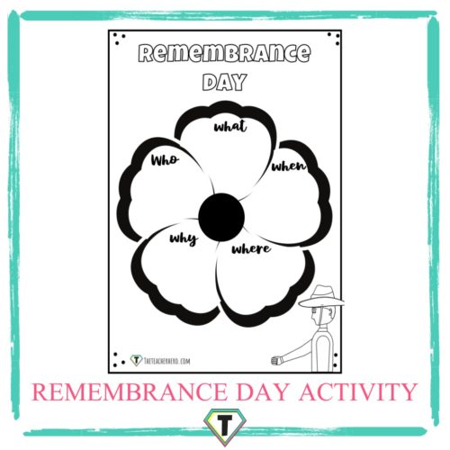 Remembrance Day Poppy Activity-The Teacher Hero- Life saving digital teacher resources for the classroom! Instant download.