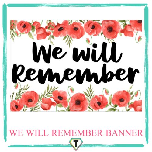 We will remember poster-The Teacher Hero- Life saving digital teacher resources for the classroom! Instant download.