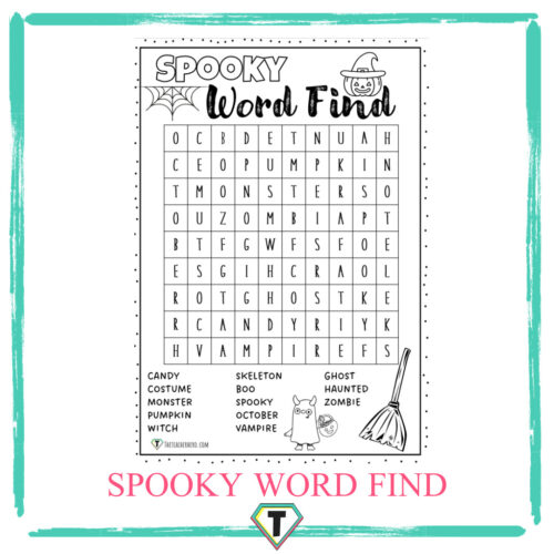 Halloween Word Find-The Teacher Hero- Life saving digital teacher resources for the classroom! Instant download.