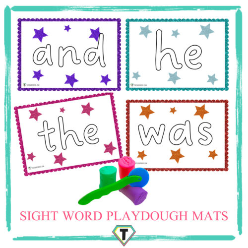 Sight word playdough mats-The Teacher Hero- Life saving digital teacher resources for the classroom! Instant download.