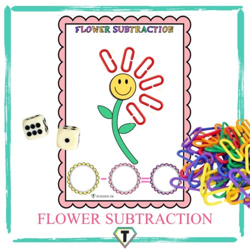 Subtraction Flowers- The Teacher Hero- Life saving digital teacher resources for the classroom! Instant download.