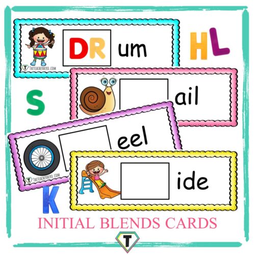 Initial Blends and Digraph Cards- The Teacher Hero- Life saving digital teacher resources for the classroom! Instant download.