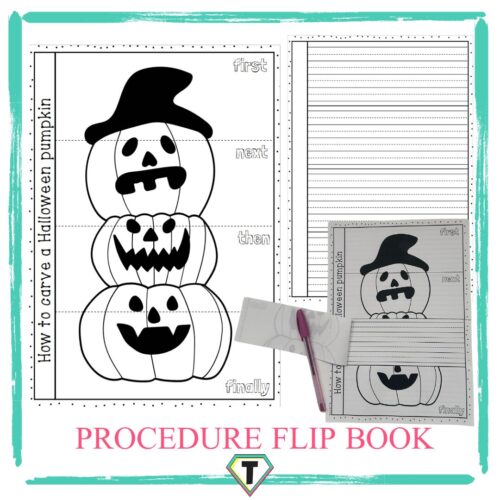 Halloween Procedure Flipbook- The Teacher Hero- Life saving digital teacher resources for the classroom! Instant download.