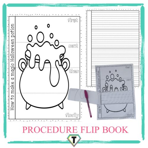 Halloween Procedure Flipbook- The Teacher Hero- Life saving digital teacher resources for the classroom! Instant download.