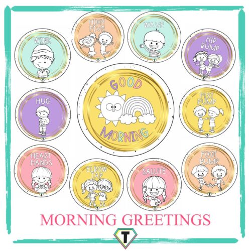 Morning Greetings- The Teacher Hero- Life saving digital teacher resources for the classroom! Instant download.