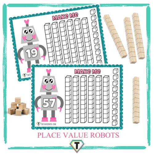 Place Value Robots- The Teacher Hero- Life saving digital teacher resources for the classroom! Instant download.